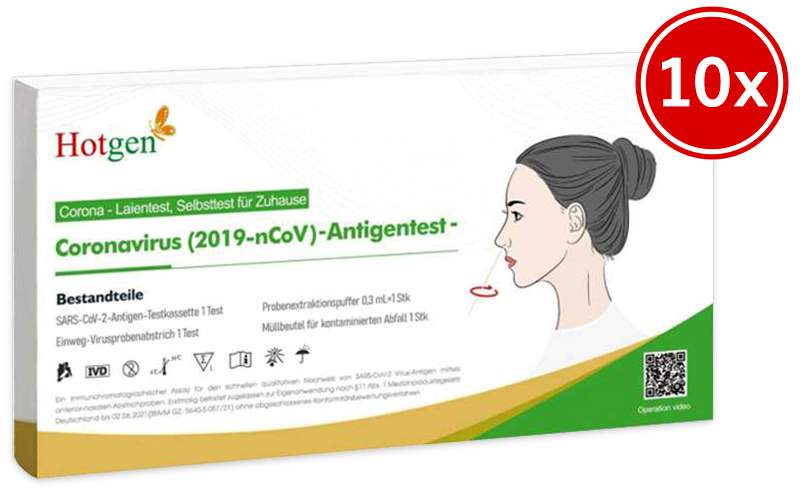 Hotgen Coronavirus Antigentest zur Laienanwendung 10 x 1 Stück