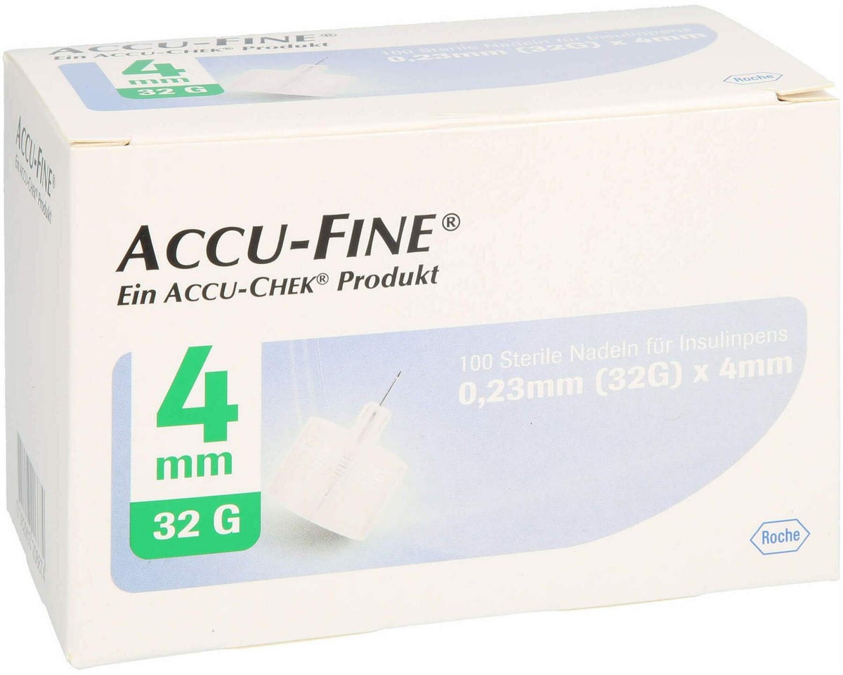 Accu Fine Sterile Nadeln F.Insulinpens 4 mm 32 G 100 Stk
