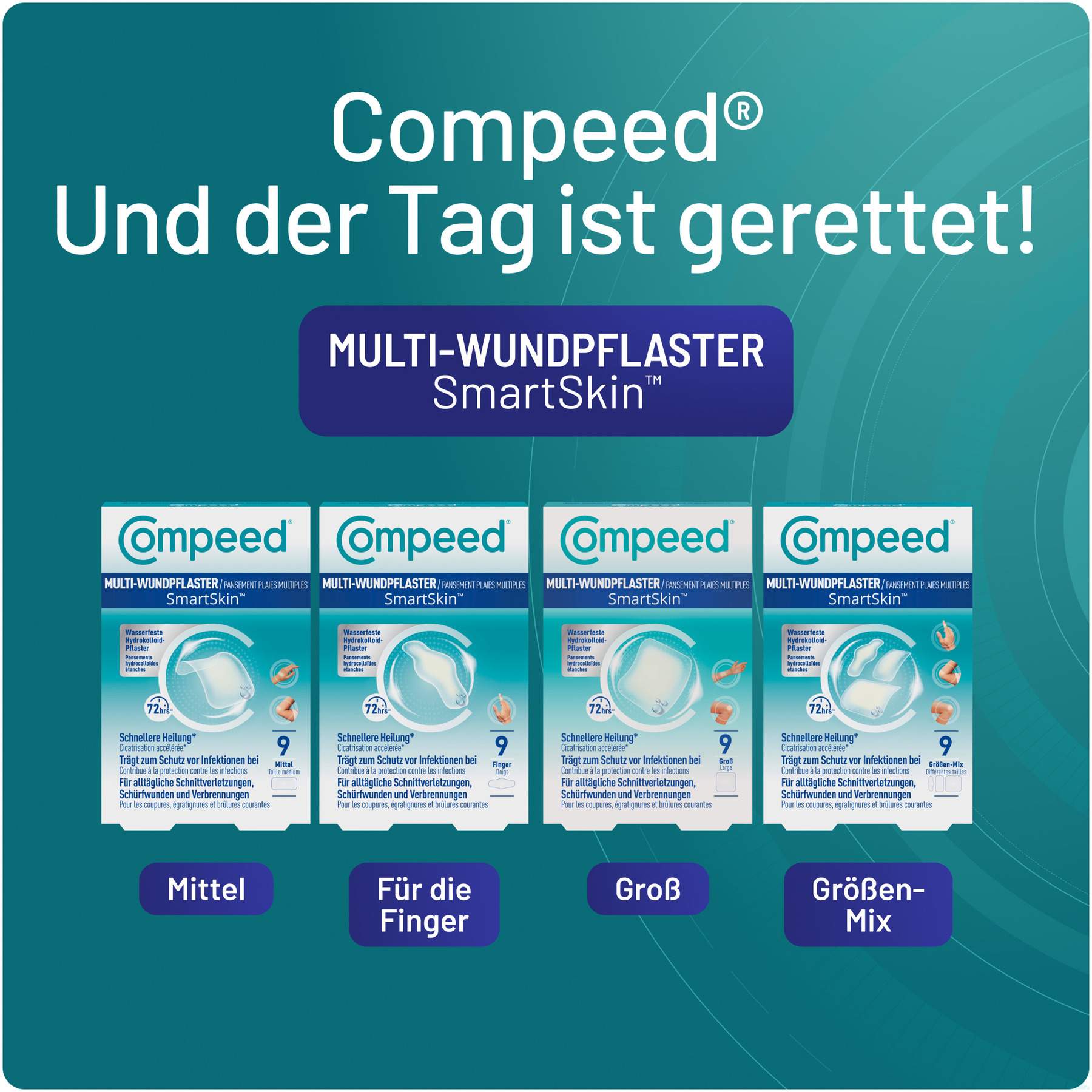 Compeed Multi-Wundpflaster SmartSkin Finger 9 Stück