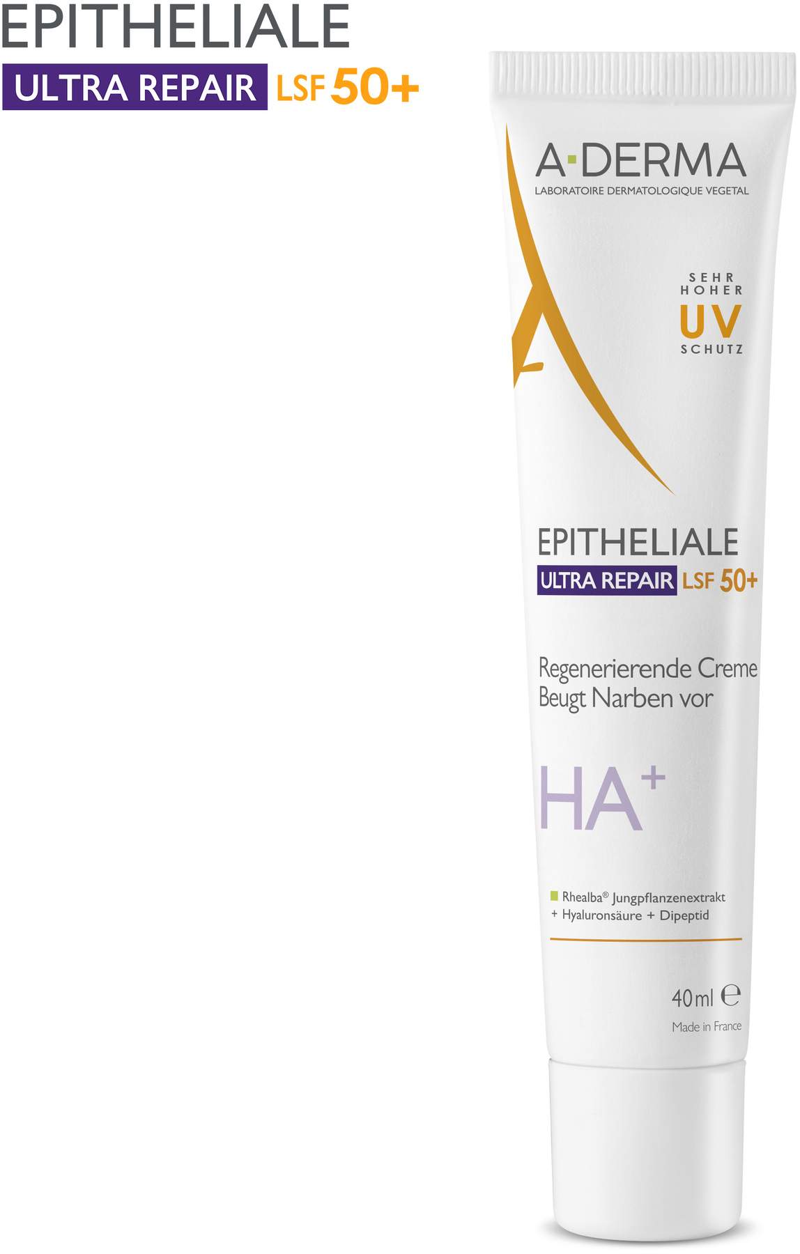 A-Derma Epitheliale Ultra Repair Creme Lsf50+ 40 ml
