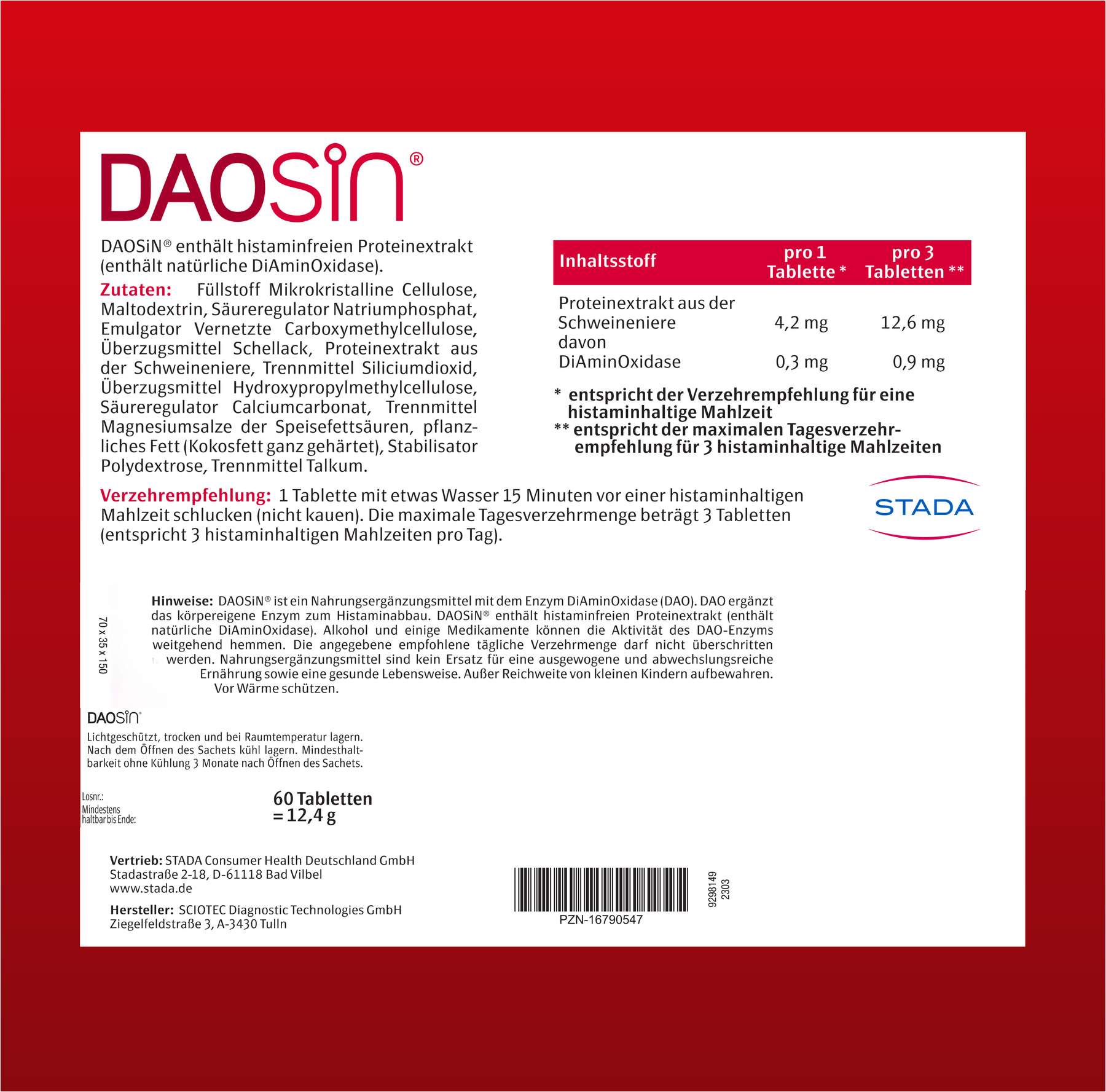 Daosin Tabletten 60 Stück