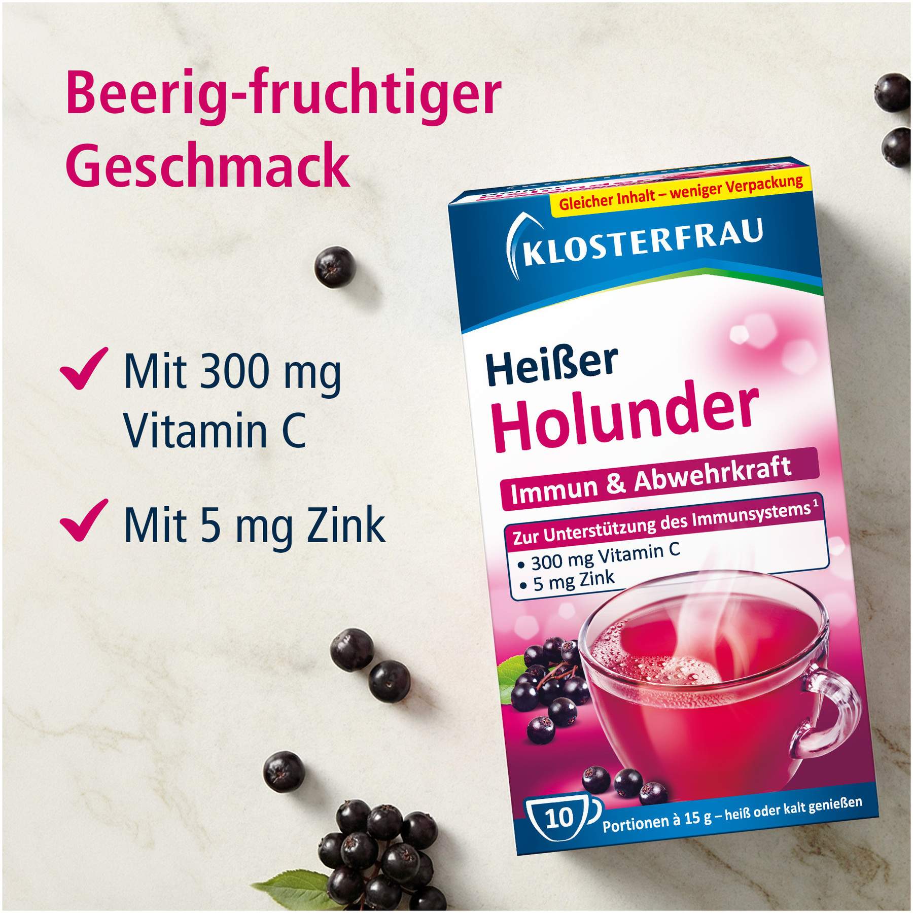 Klosterfrau Broncholind Heißer Holunder Granulat