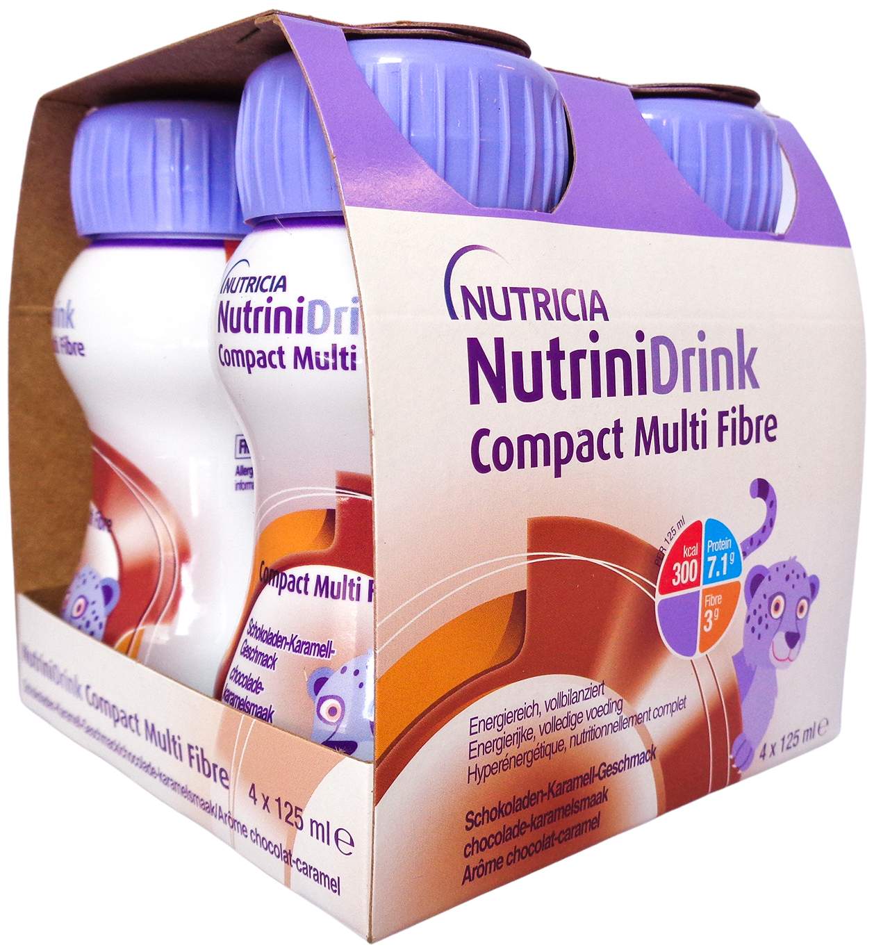 Nutrinidrink Compact Multifibre Schoko-Karamell  4x125ml