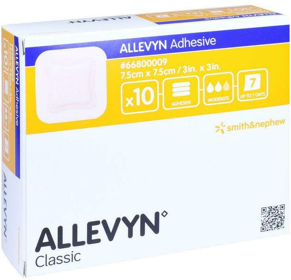 Allevyn Adhesive 7,5 X 7,5 cm 10 Stück
