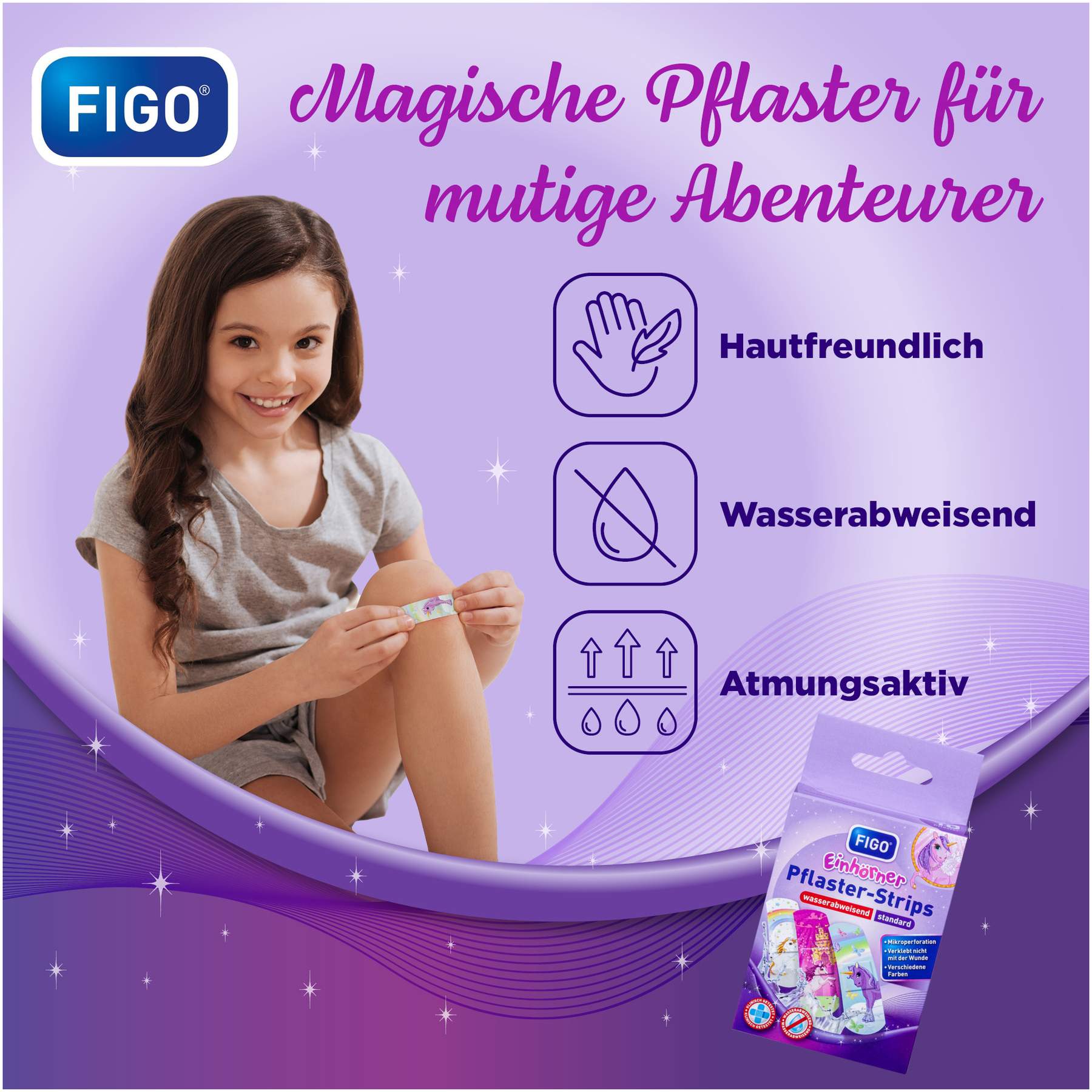 Figo Kinderpflaster Einhörner 10 Stück