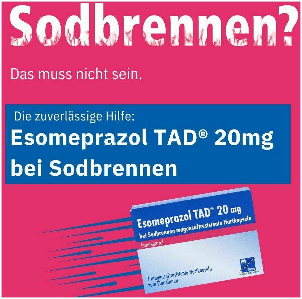 Esomeprazol Tad 20 mg 14 Magensaftresistente Kapseln