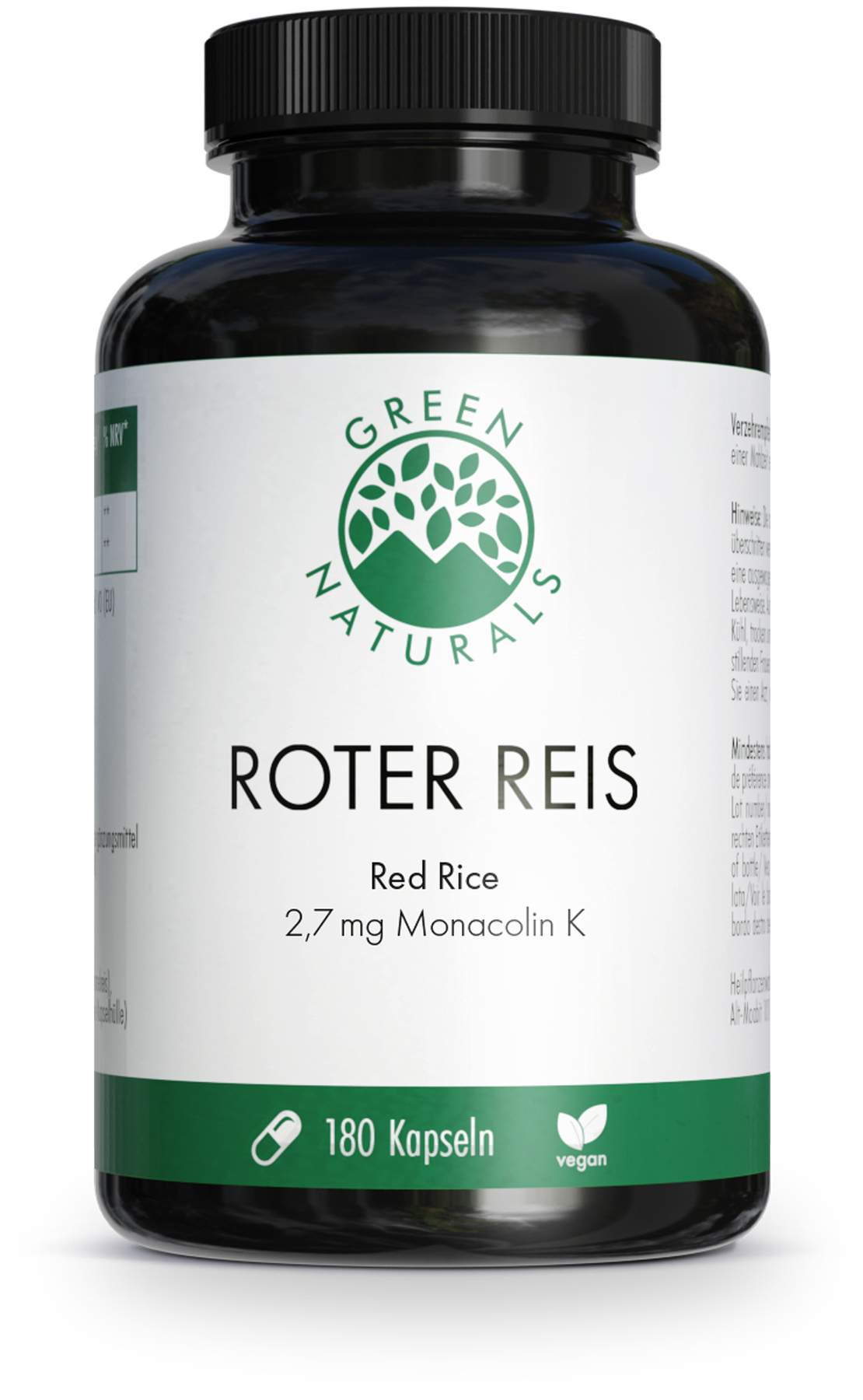 Green Naturals Roter Reis Monacolin K 180 Kapseln