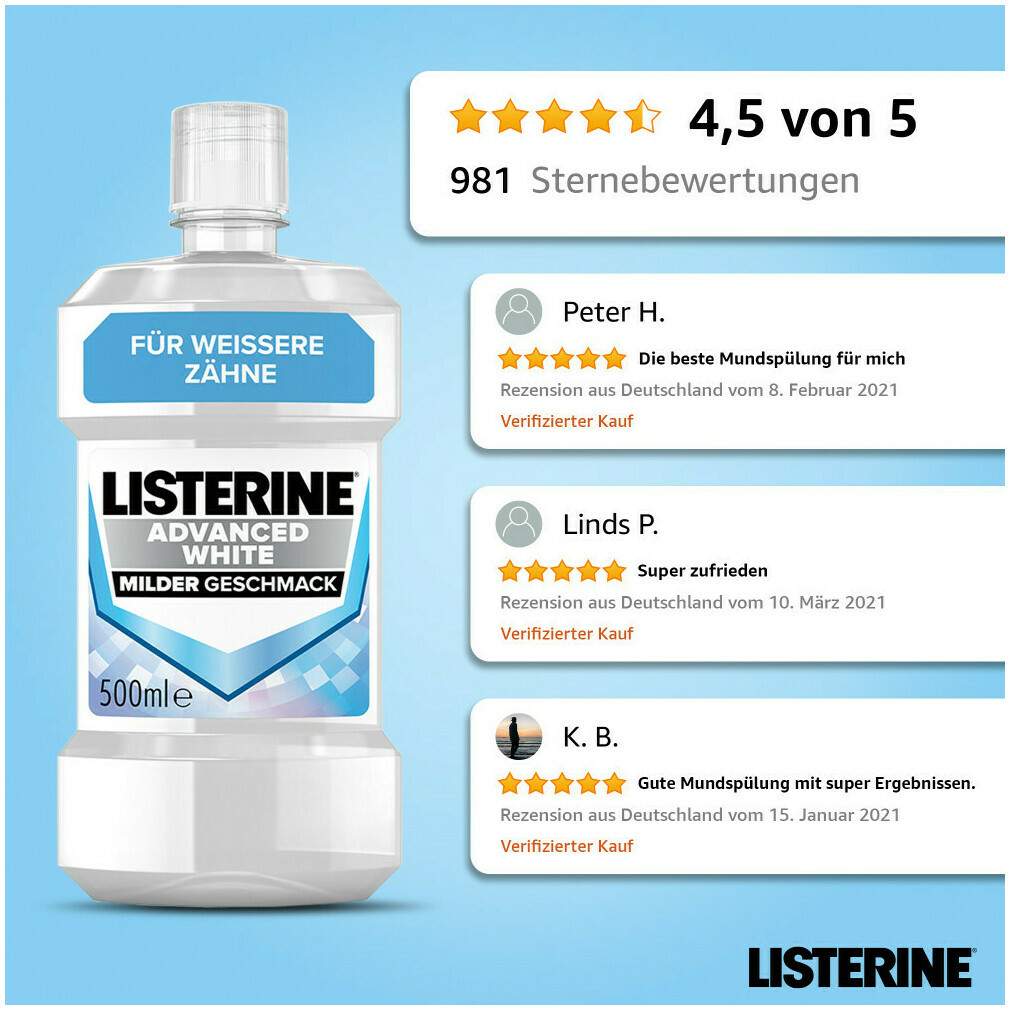 Listerine Advanced White Mundspülung 500 ml