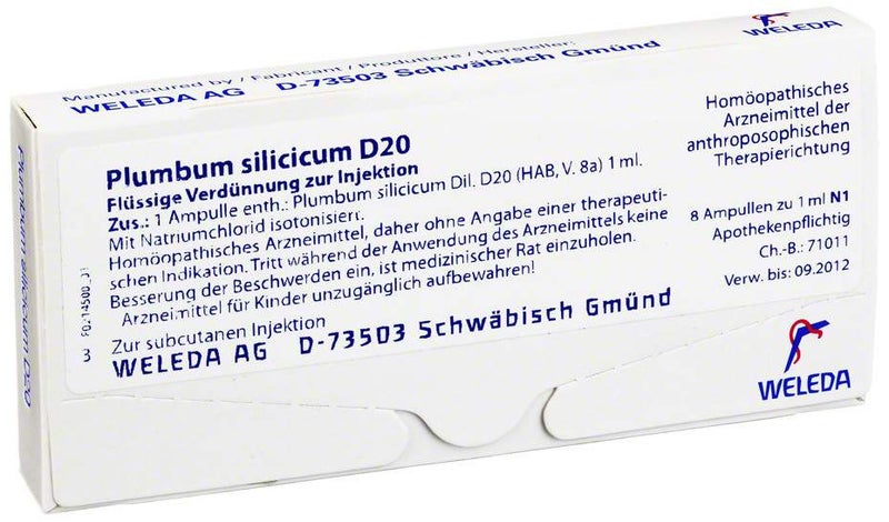 Weleda Plumbum Silicicum D20 8 X 1 ml Ampullen