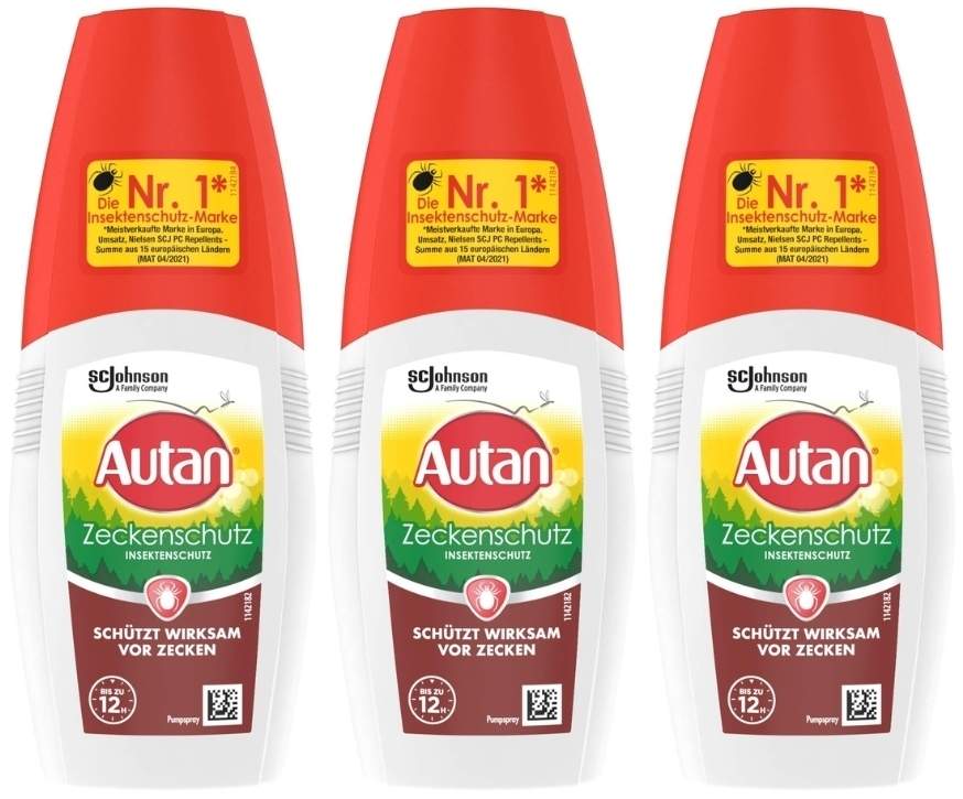 Autan Zeckenschutz 3 x 100 ml Pumpspray