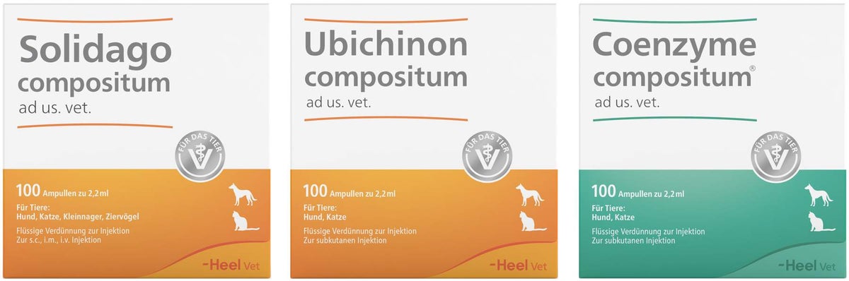 Solidago Compositum ad us.vet 100 St. + Ubichinon Compositum ad us.vet. 100 St. + Coenzym Compositum ad us.vet. 100 St.