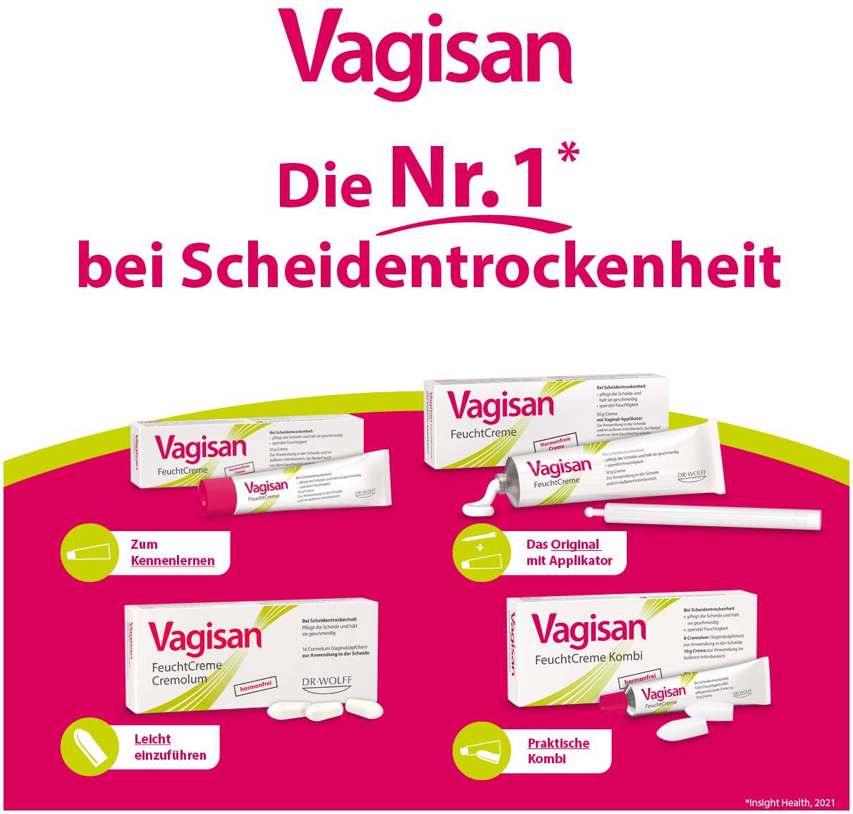Vagisan Feuchtcreme Cremolum 16 Vaginalzäpfchen
