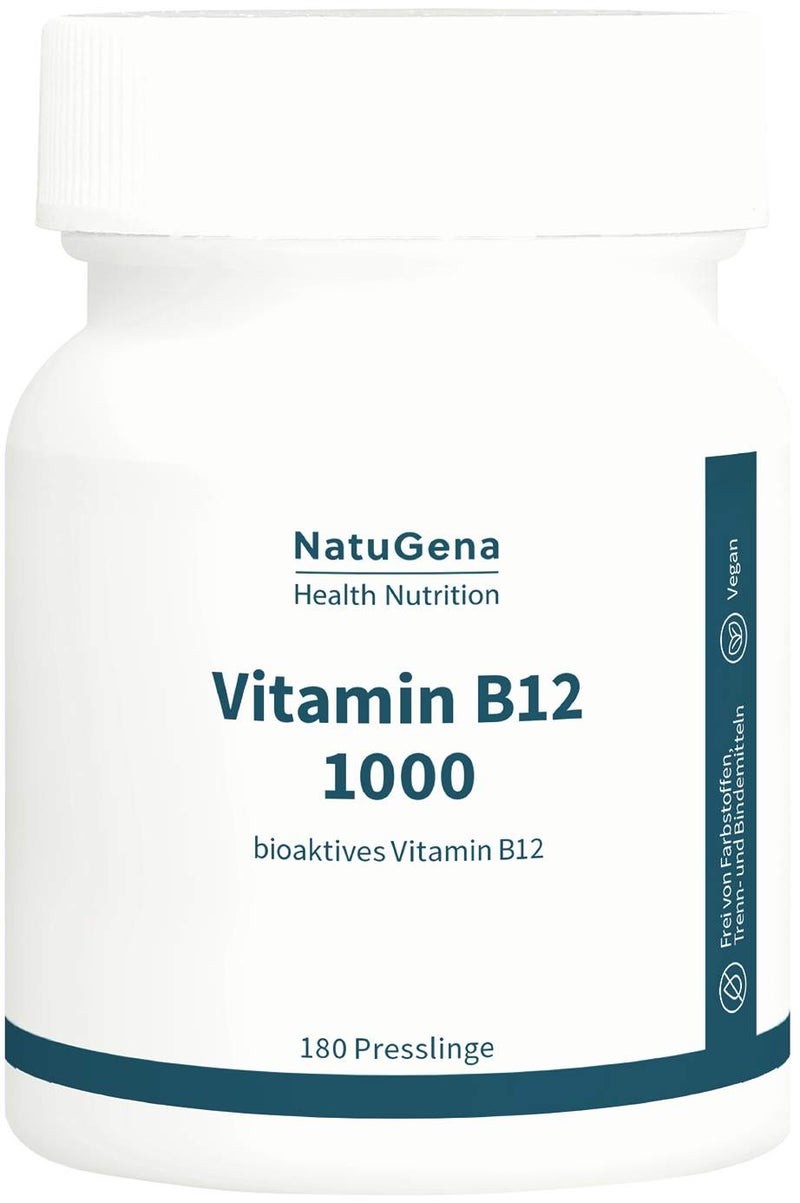 Vitamin B12 1000 Methylcobalamin bioaktiv vegan 180 Presslinge
