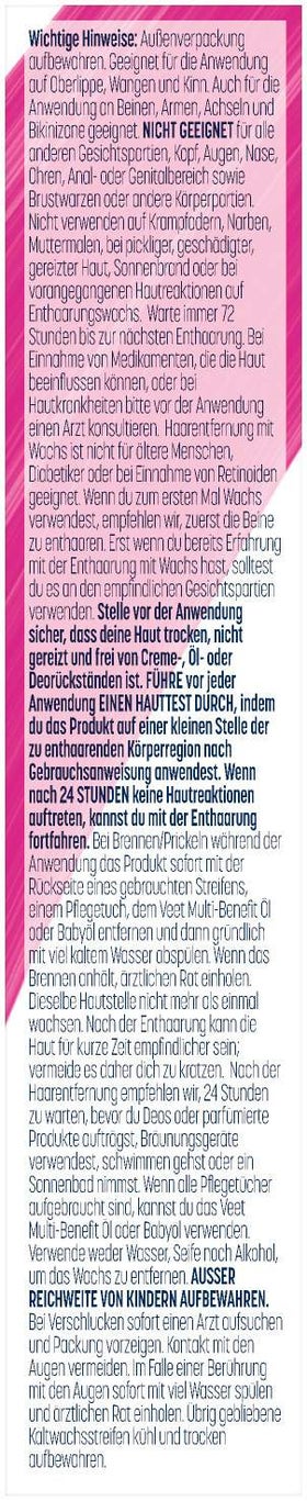 Veet Kaltwachs - Streifen Gesicht 20 Streifen