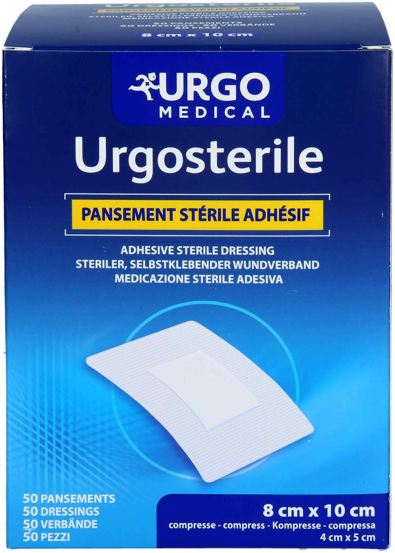 Urgosterile Wundverband 80 X 100 mm 50 Pflaster