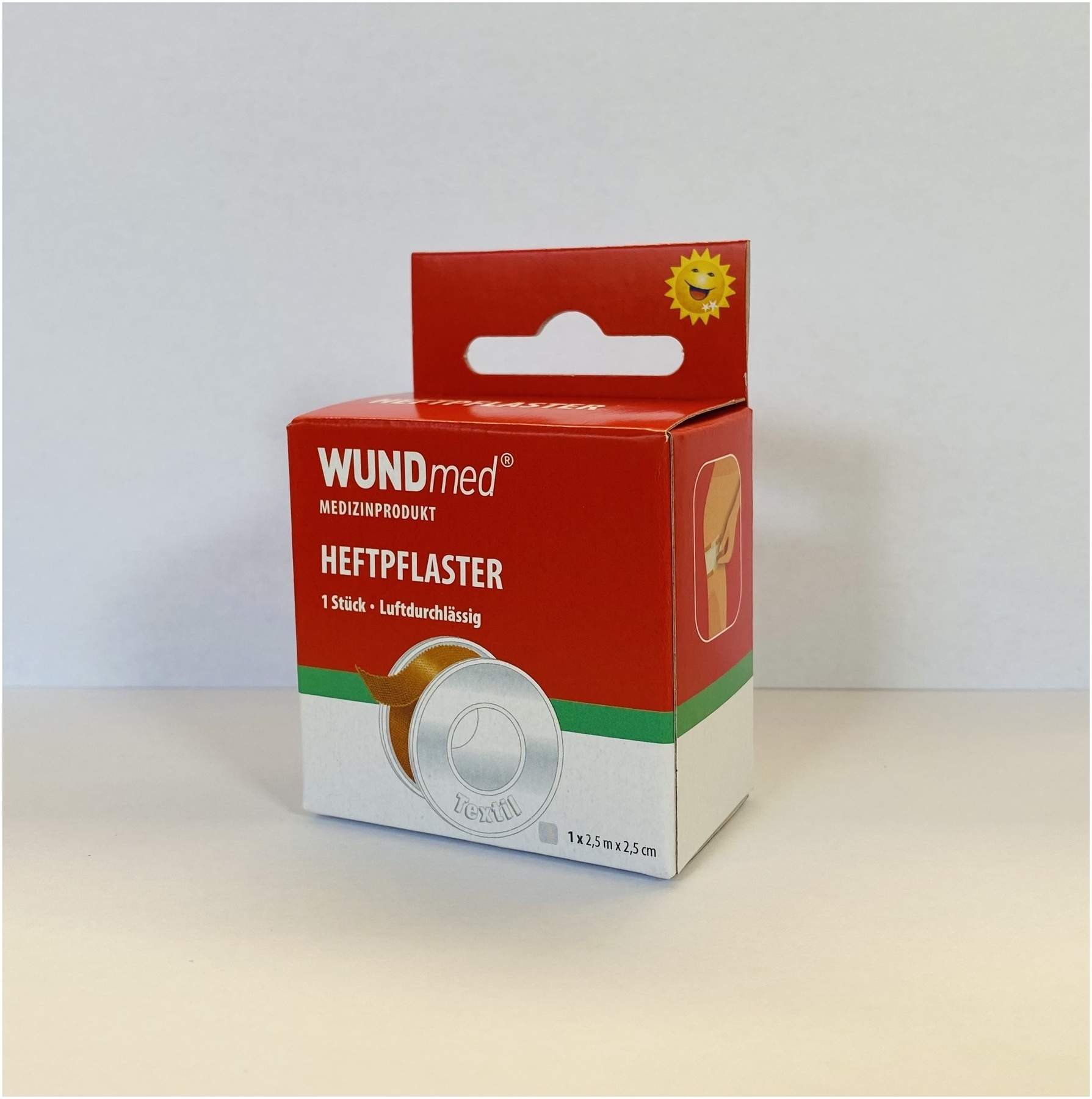 Heftpflaster Textil 2,5 cm x 2,5 m 1 Rolle