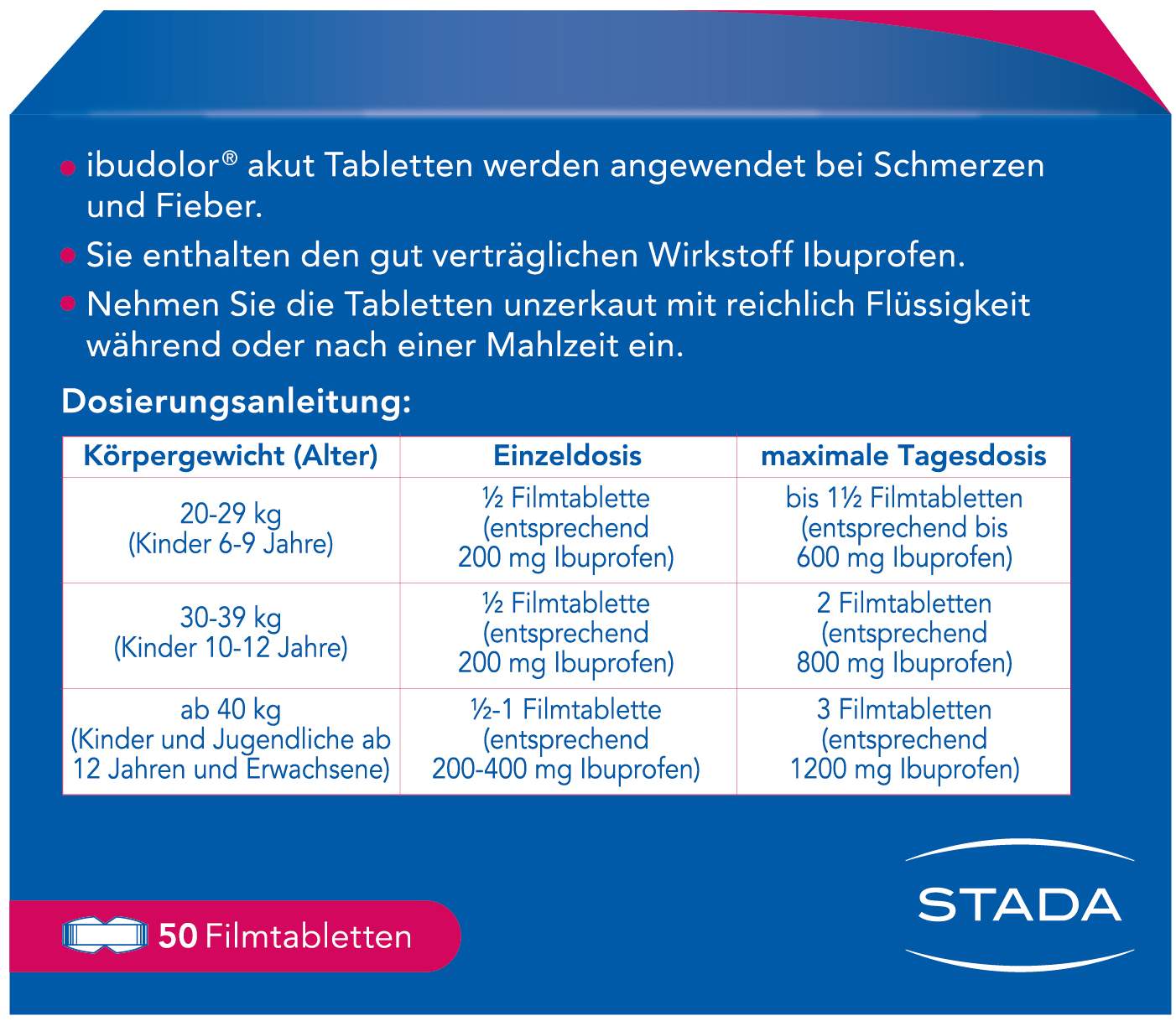 Ibudolor akut 400 mg 50 Filmtabletten