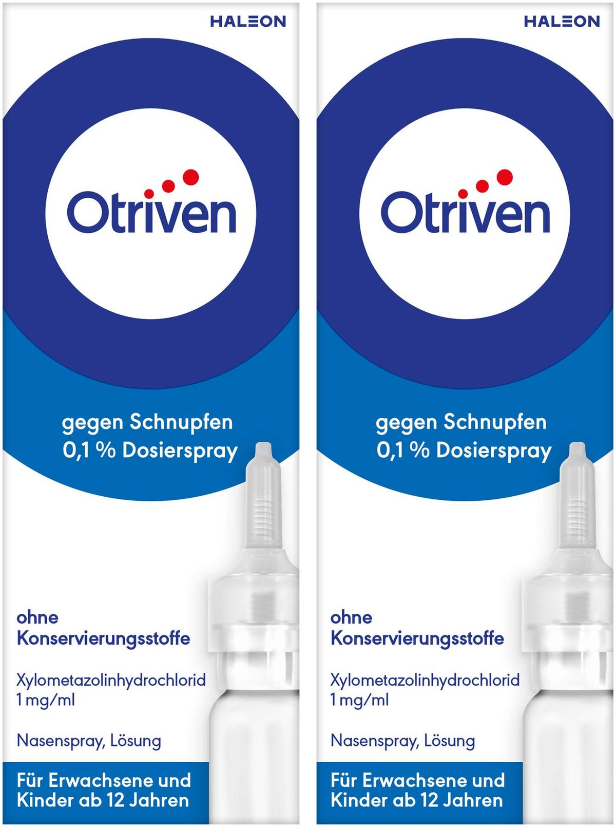 Otriven 0,1 % Dosierspray ohne Konservierungsstoffe 2 x 10 ml