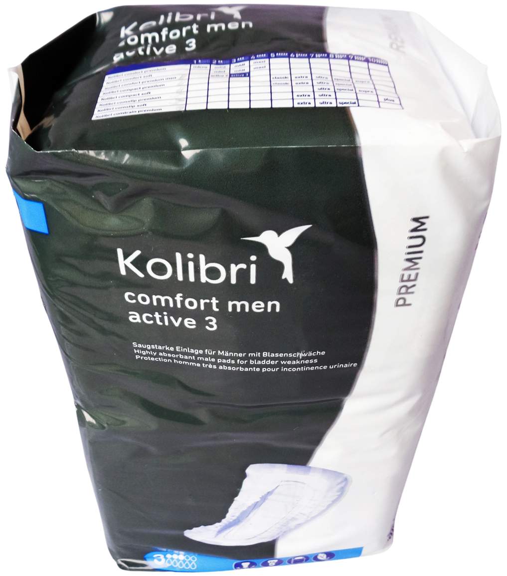 Kolibri Comfort Premium Men Active 3 Einlagen Mann 14 Stück