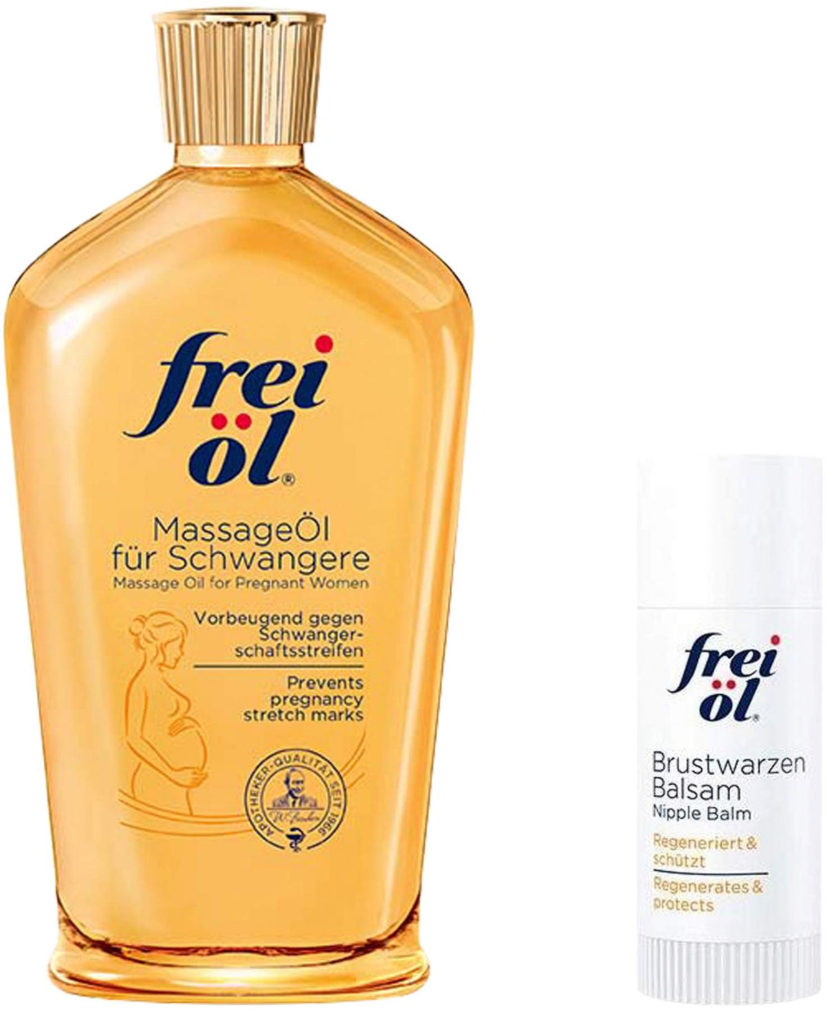 Frei Öl Massageöl für Schwangere 200 ml + gratis Frei Öl Brustwarzen Balsam 7,5 ml