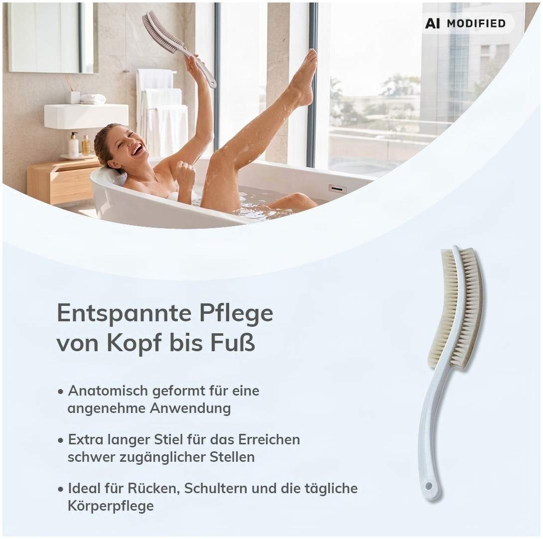 Massagebürste mit Naturhaarborsten, 1 Stück