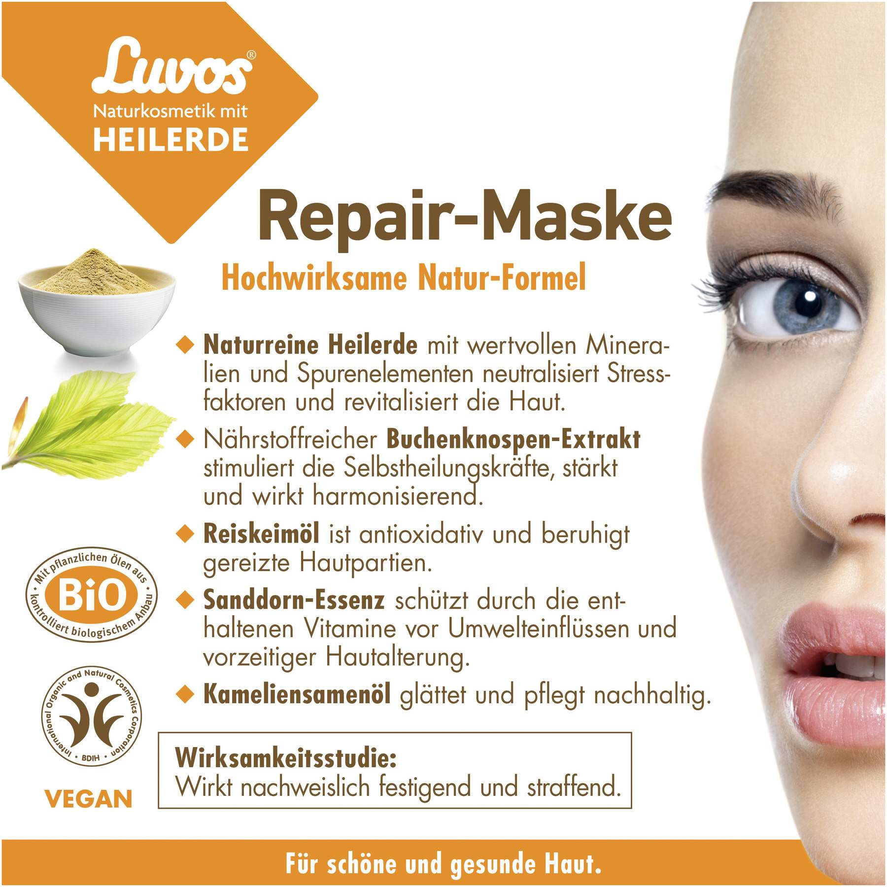 Luvos Naturkosmetik Heilerde 2 X 7,5 ml Repair Maske