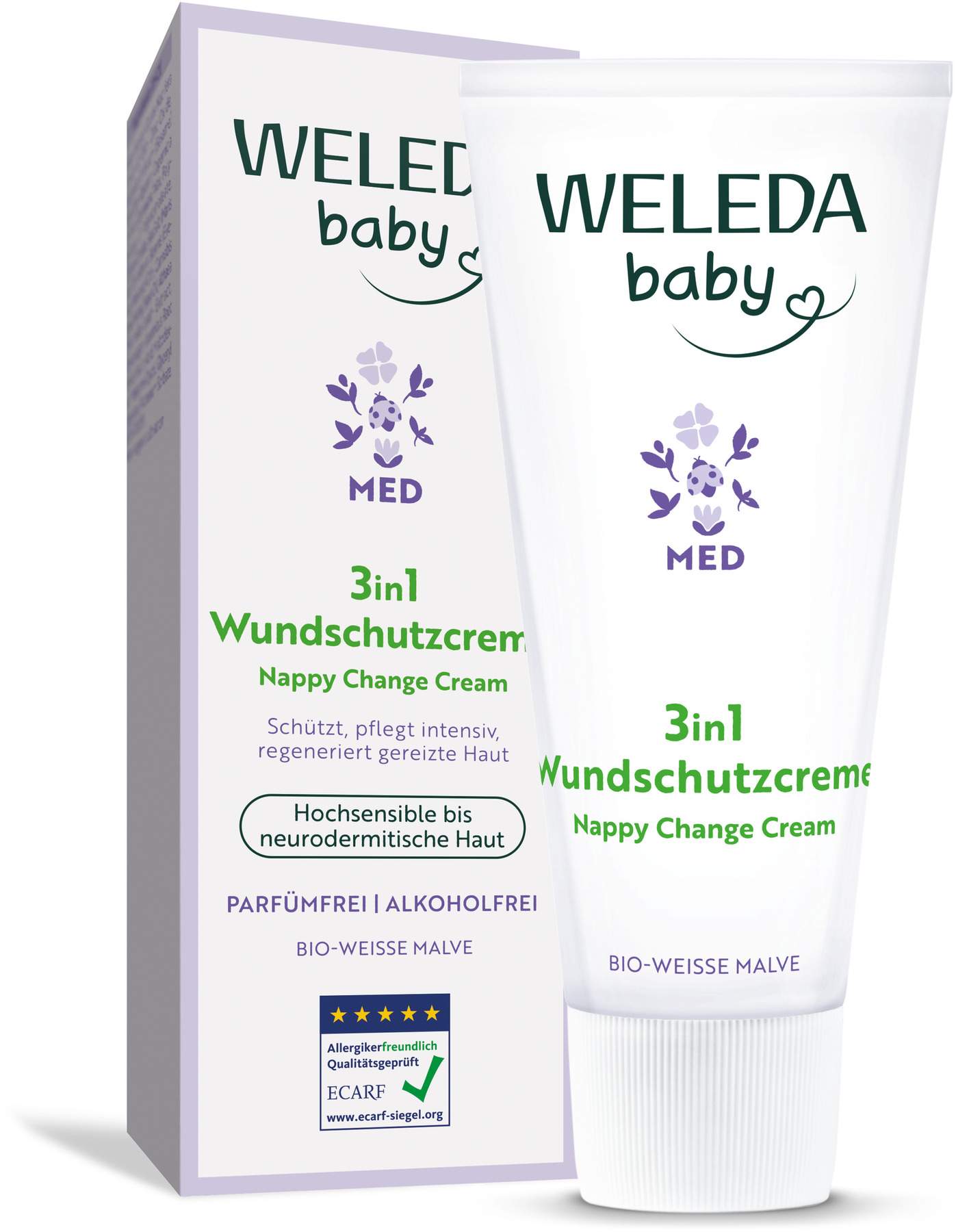 Weleda Baby 3 in 1 Wundschutzcreme weiße Malve 75 g Creme