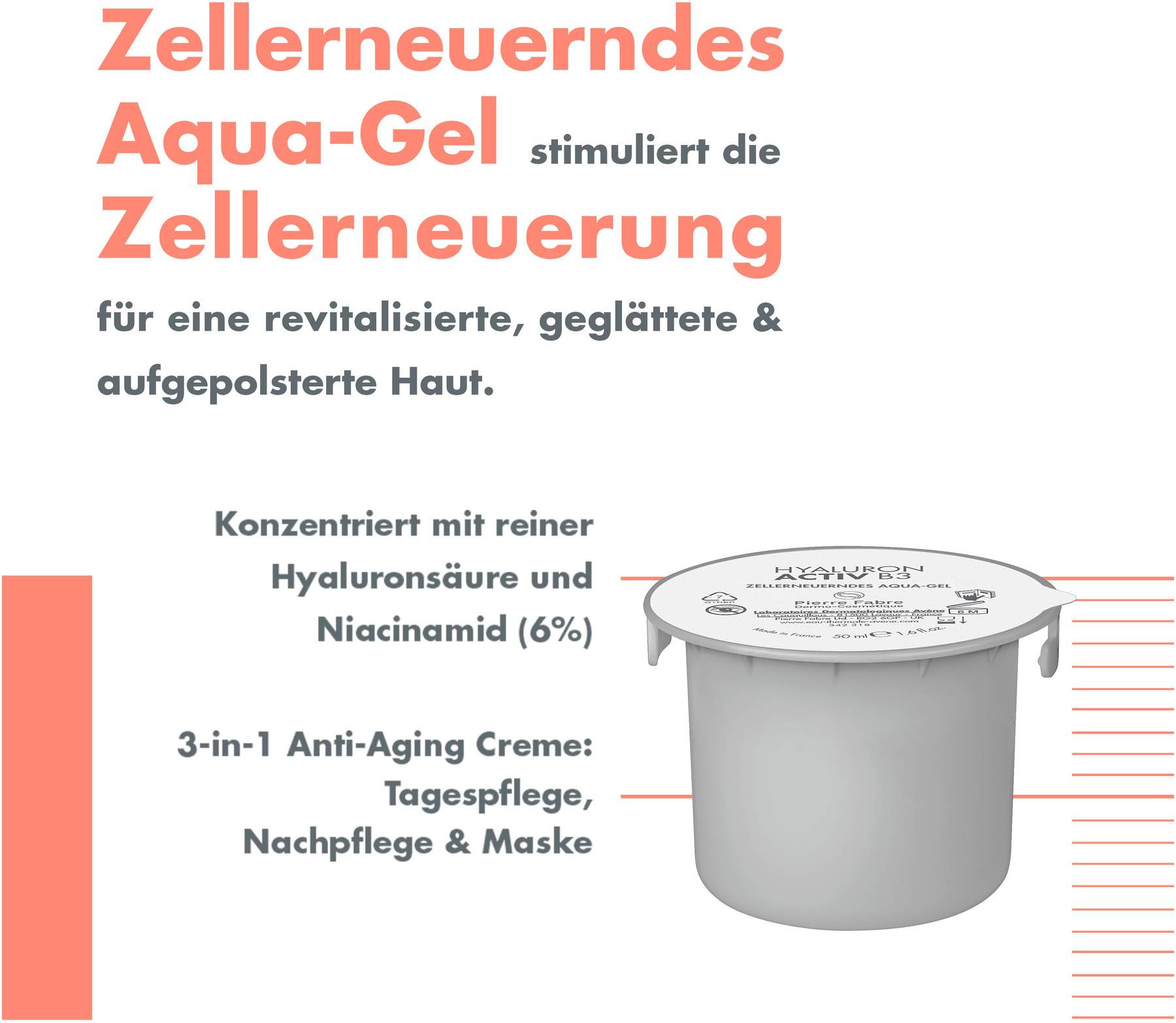 Avene Hyaluron Activ B3 zellerneuerndes Aqua-Gel Nachfüllpack 50 ml