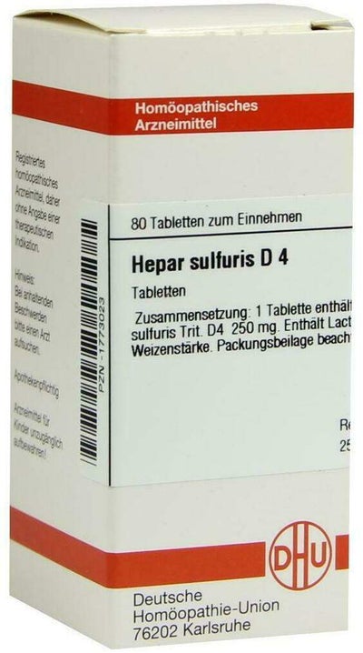 Dhu Hepar Sulfuris D4 80 Tabletten