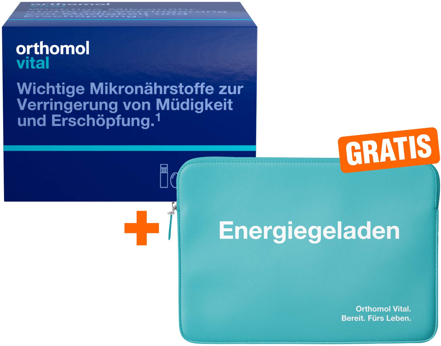 Orthomol Vital 30 Trinkfläschen 1 Kombipackung + gratis Laptop-Tasche 1 Stück