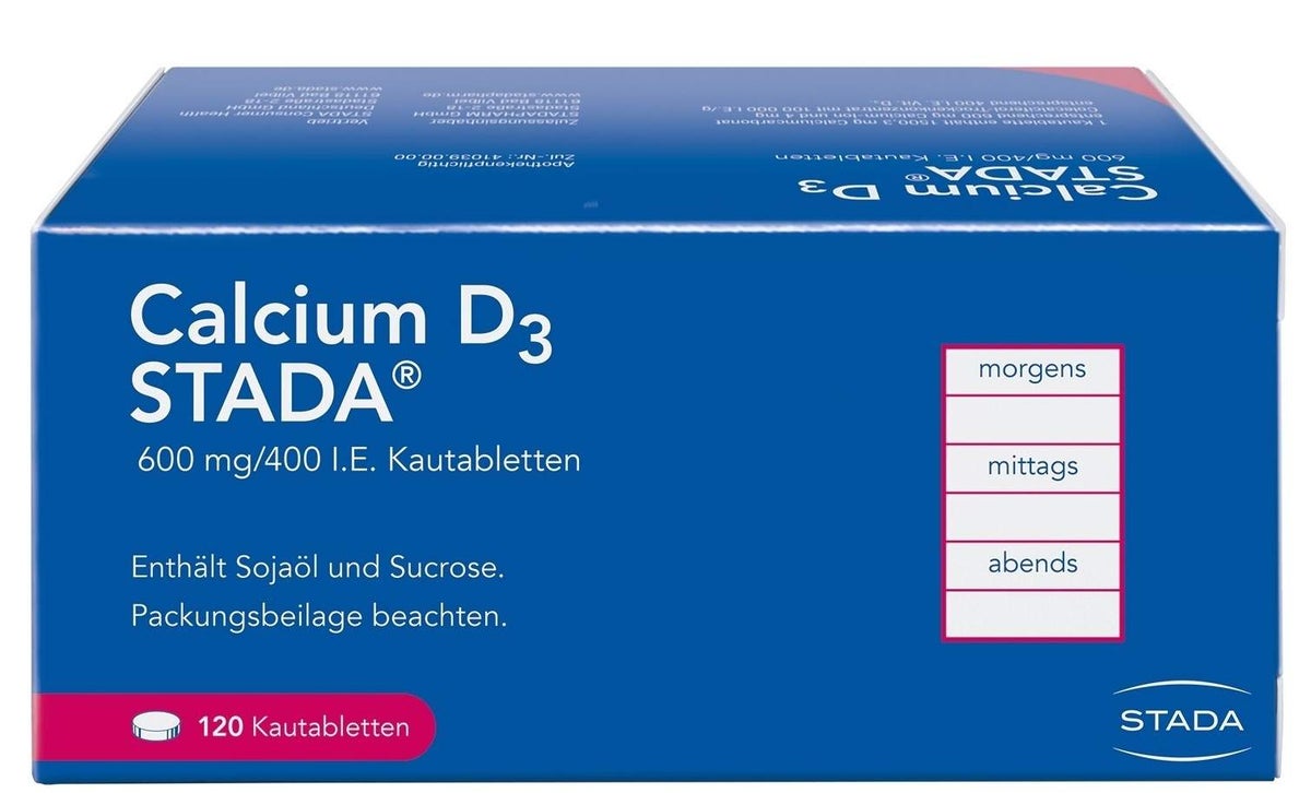 Calcium D3 Stada 600 mg 400 I.E 120 Kautabletten