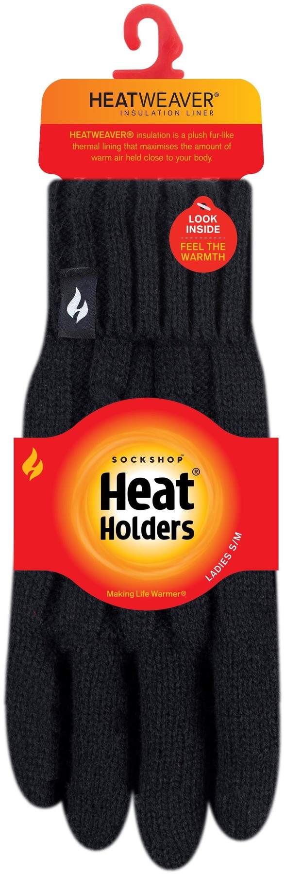 HeatHolders Damen Handschuhe schwarz Größe S-M 1 Paar