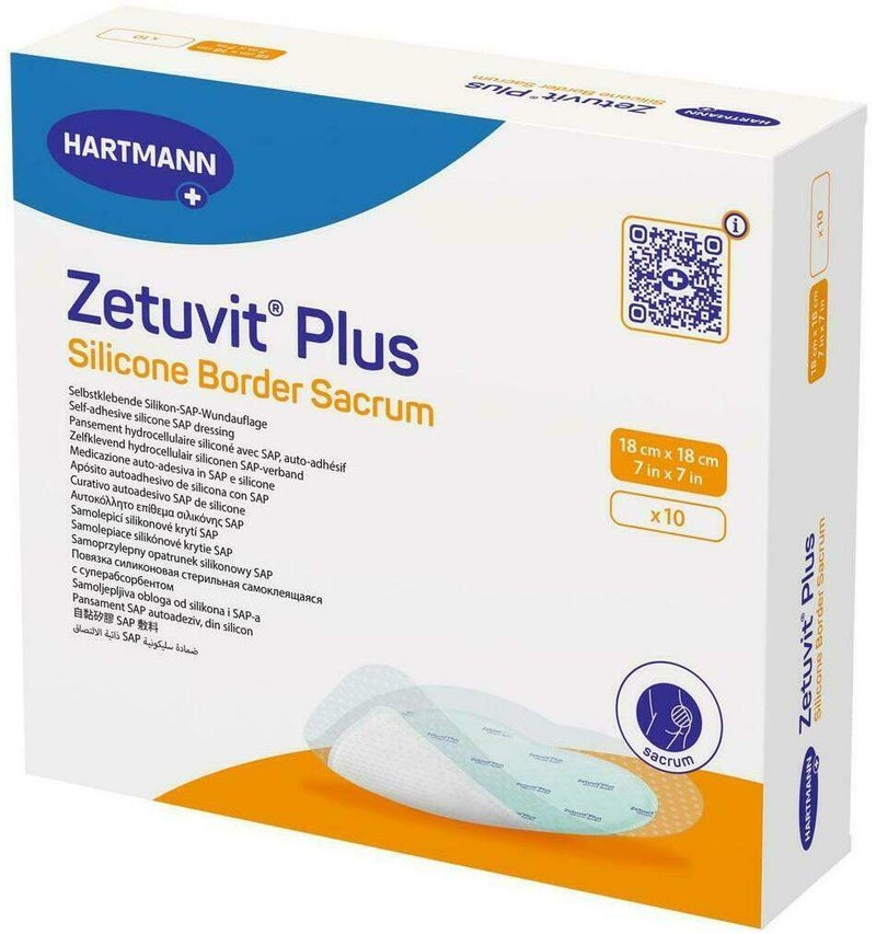 Zetuvit Plus Silicone Border Steril Sacrum 18x18cm