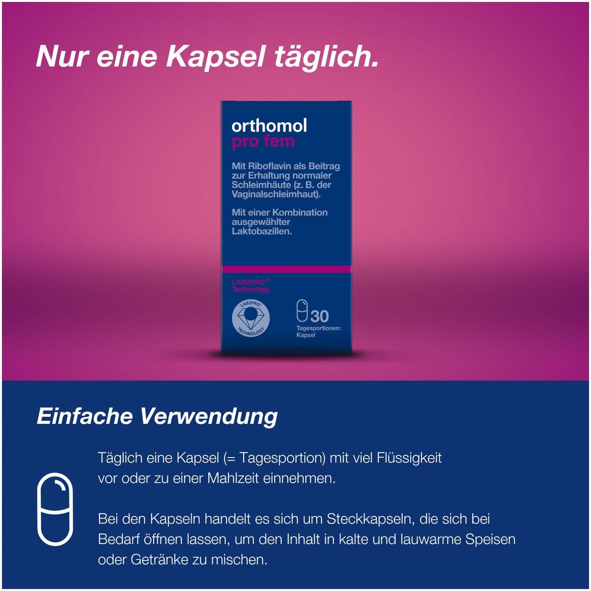 Orthomol pro fem 30 Kapseln