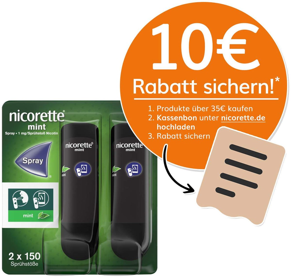 Nicorette Mint Spray 1 mg 2 Stück