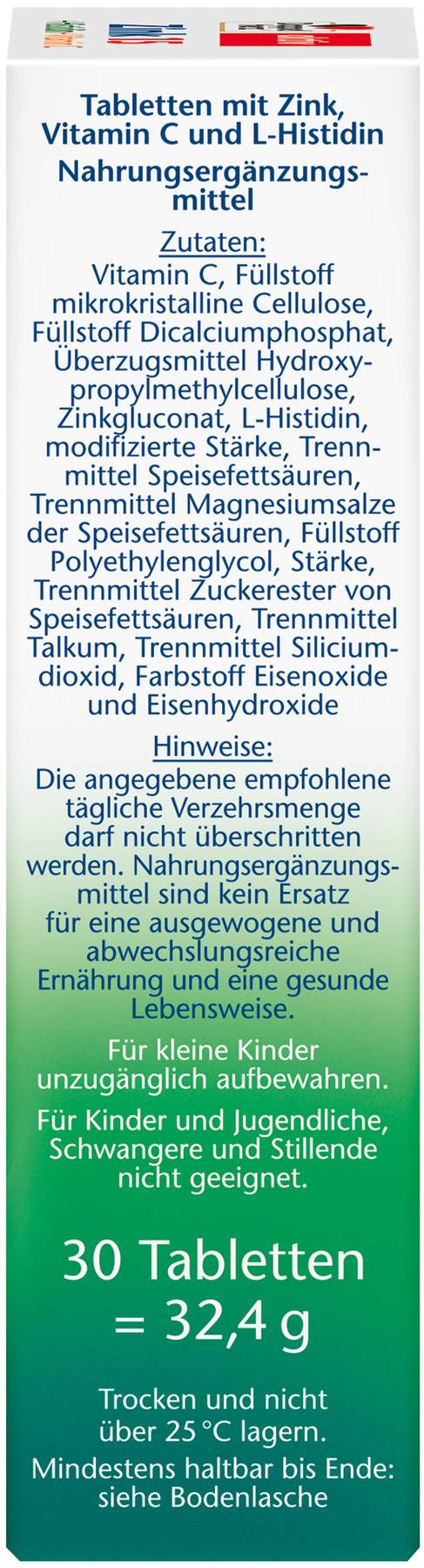 Doppelherz Aktiv Zink + Histidin Depot 30 Tabletten