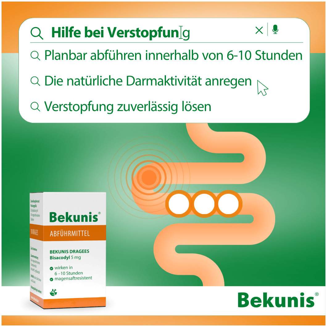 Bekunis Dragees Bisacodyl 5 mg 45 Magensaftresistente Tabl.