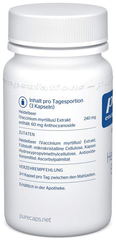 Pure Encapsulations Heidelbeer Extrakt 80 mg 60 Kapseln
