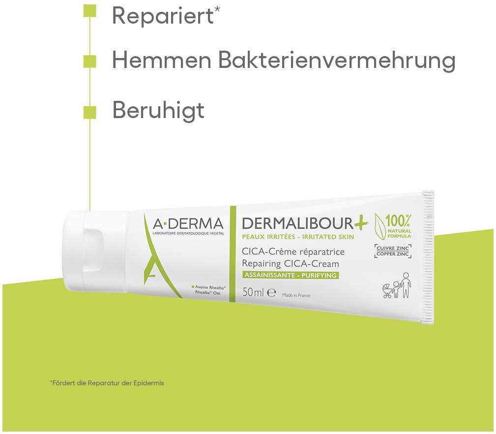 A-Derma Dermalibour+ Cica Reparierende Creme 50 ml