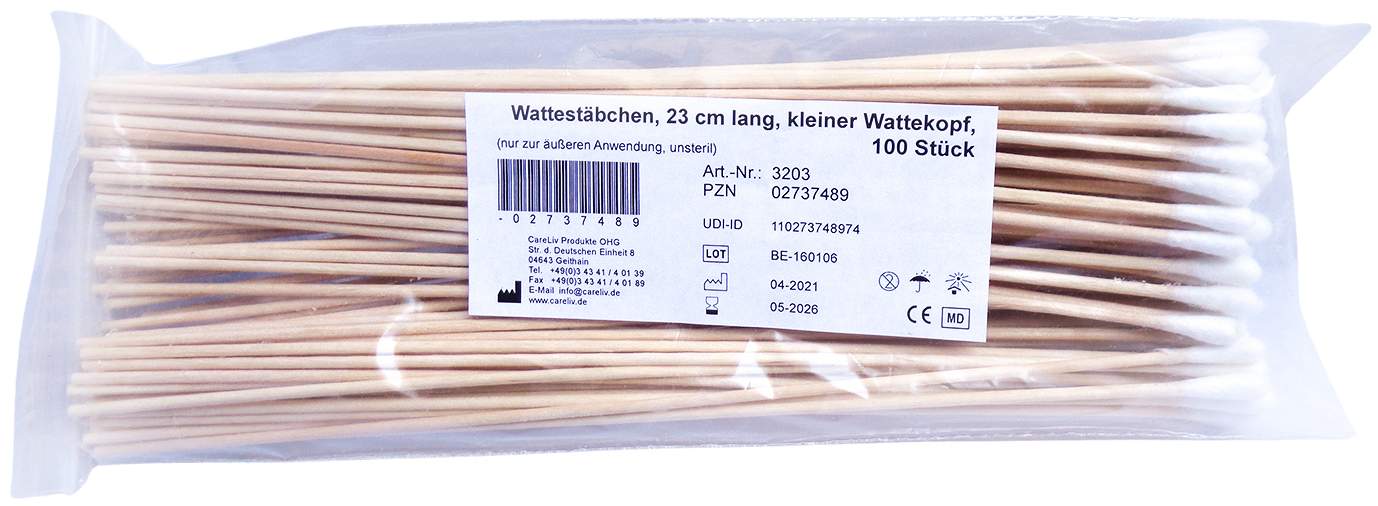 Wattestäbchen Mit Wattekopf 23 cm