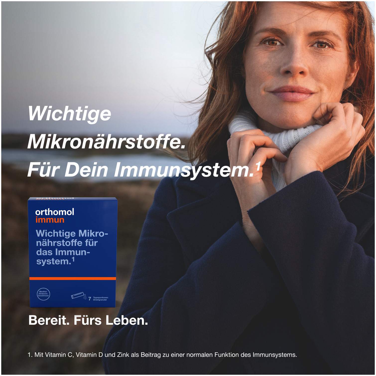 Orthomol Immun Direktgranulat Himbeer-Menthol 7 Beutel