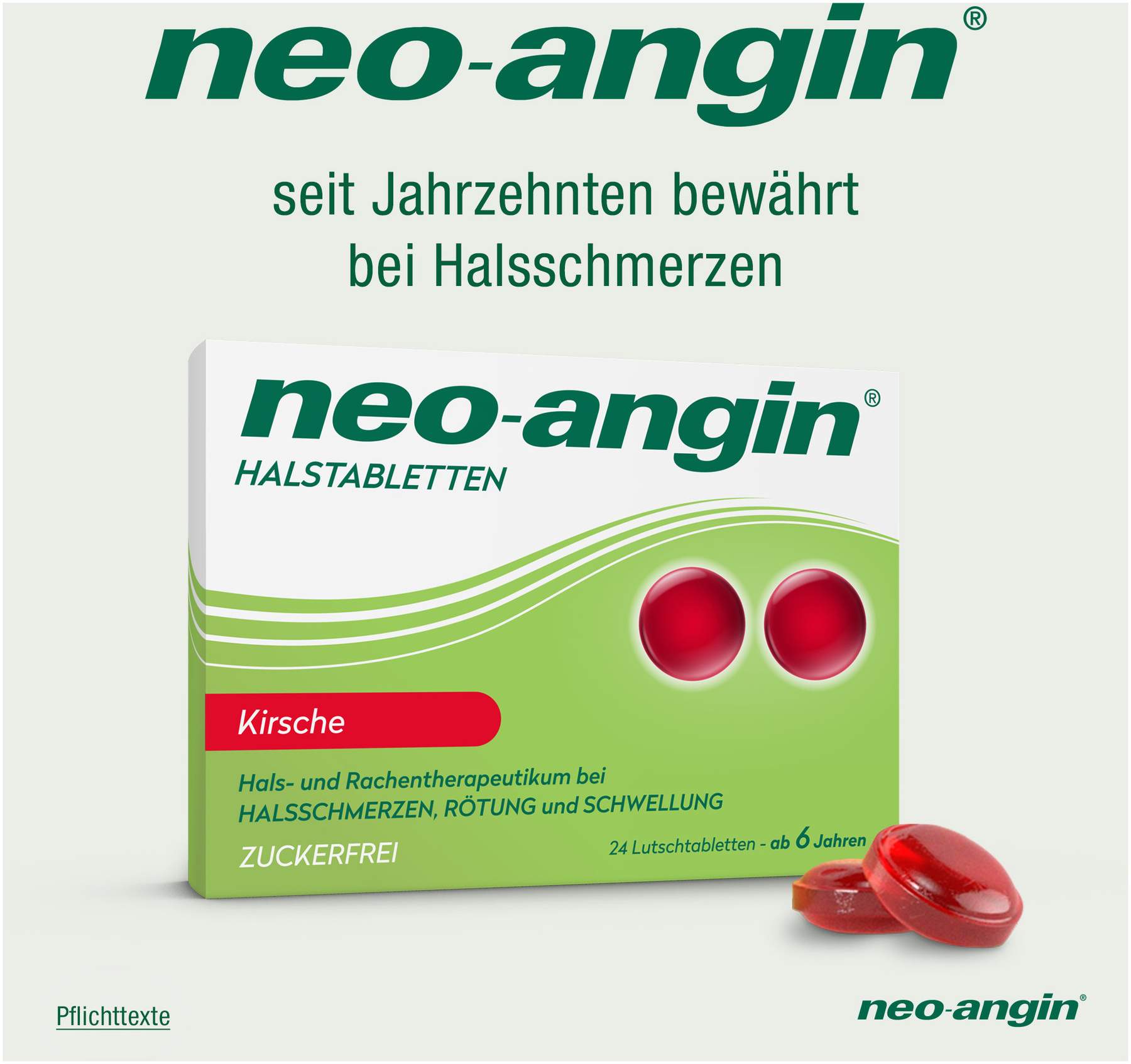 neo angin Halstabletten Kirsche zuckerfrei 24 Lutschtabletten
