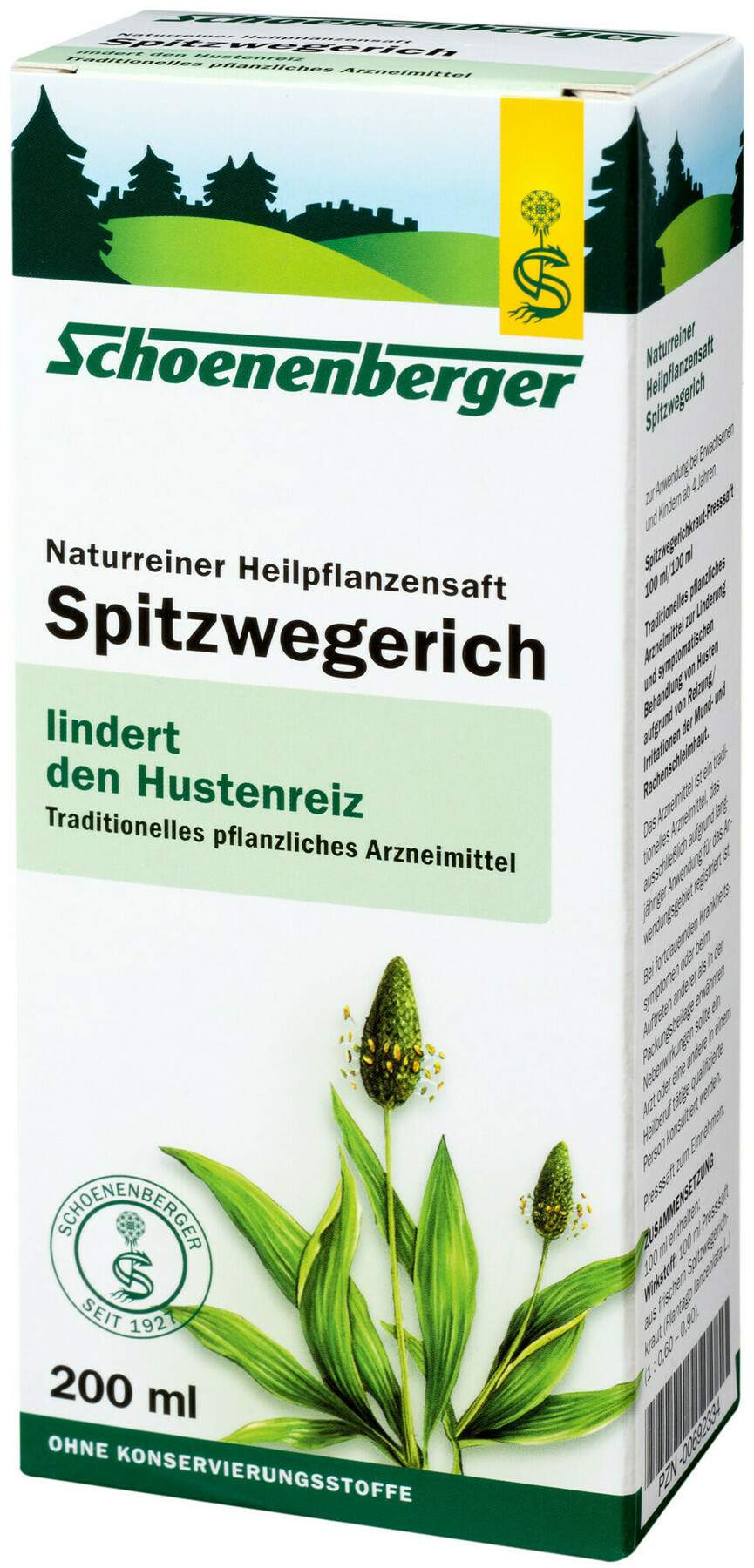 Spitzwegerichsaft Schoenenberger 200 ml