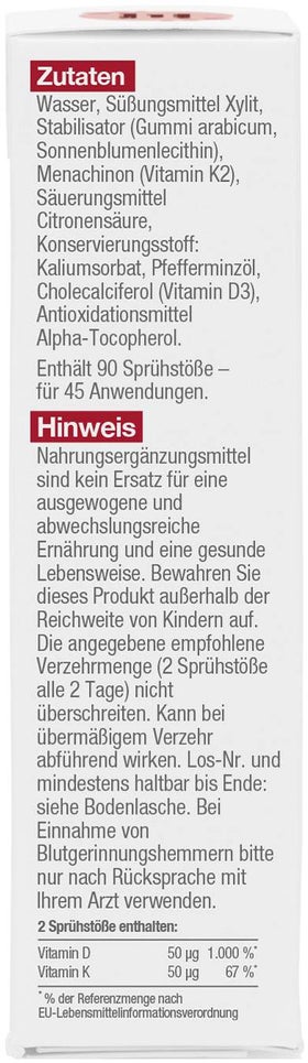 Betteryou Vitamin D3 + K2 Direkt-Spray 12 ml