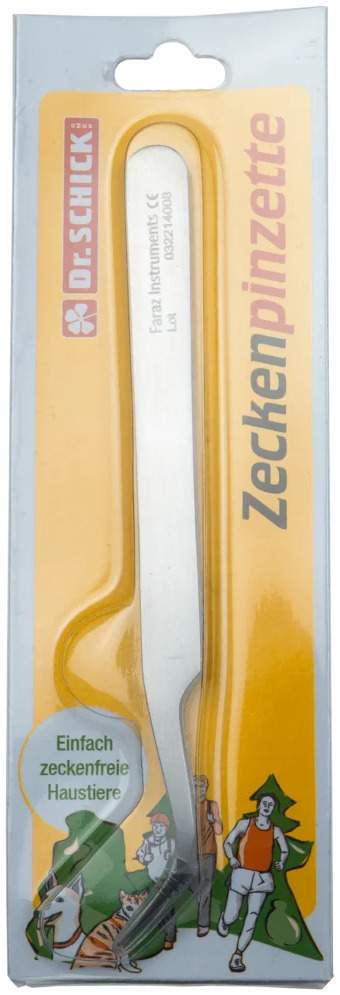 Zeckenpinzette Edelstahl 12 cm Gebogene Spitze