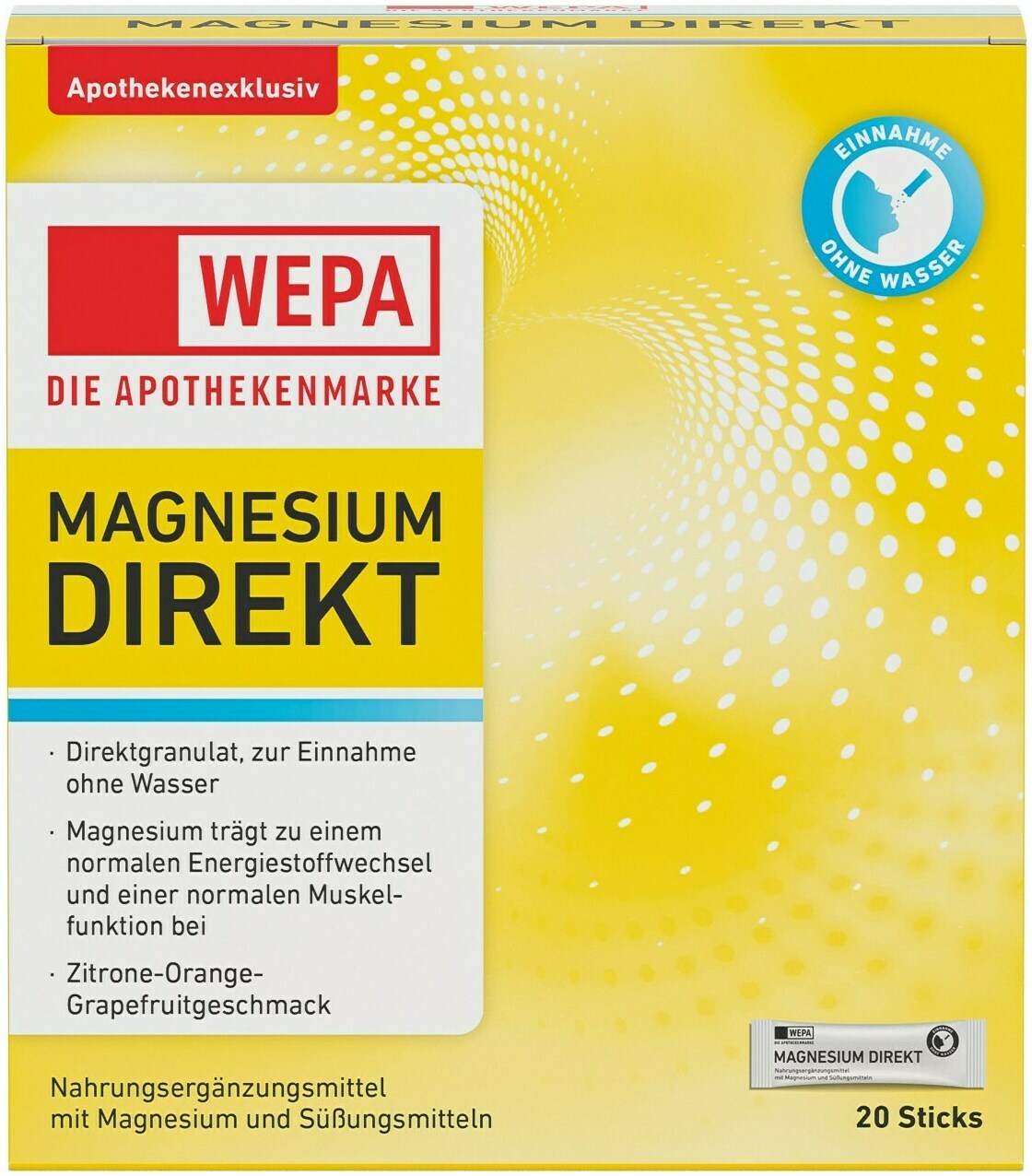 WEPA Magnesium Direkt 20 Sticks