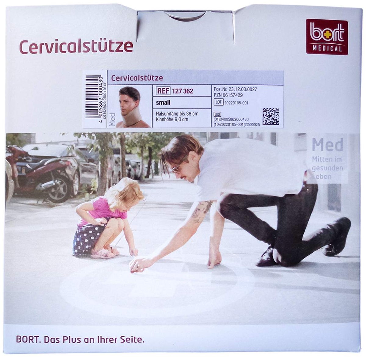 Bort Cervicalstütze 9 cm Small Hautfarben Für die Nacht