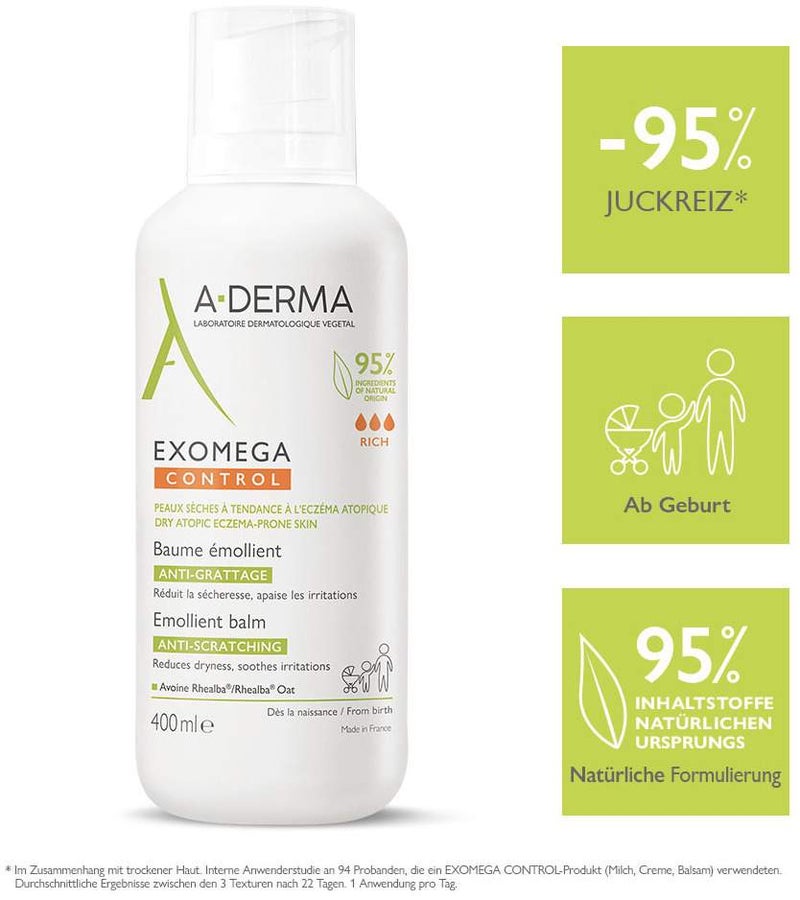 A-Derma Exomega Control Balsam rückfettend 400 ml