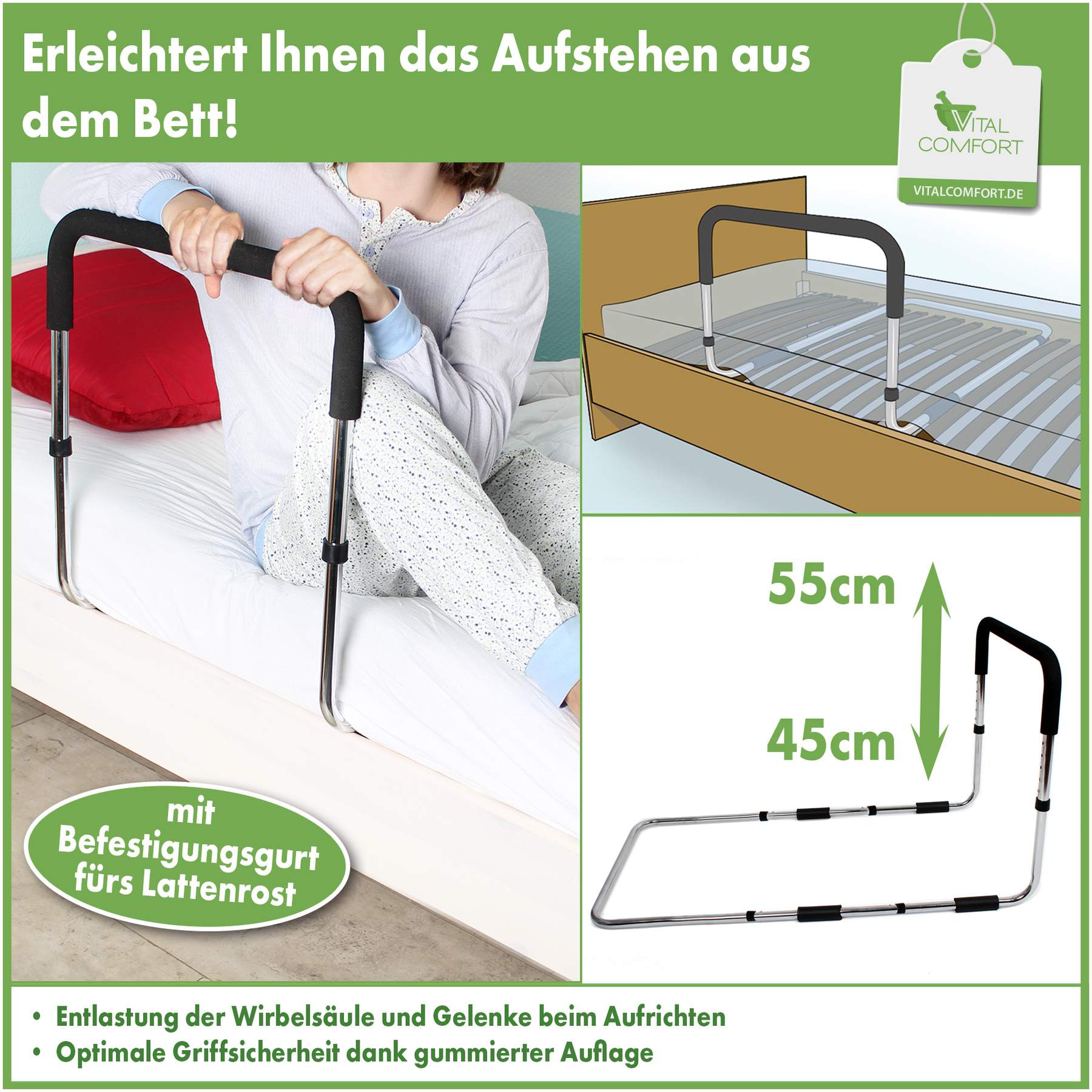 Vital Comfort Unterstützungs-Bettgriff, 1 Stück