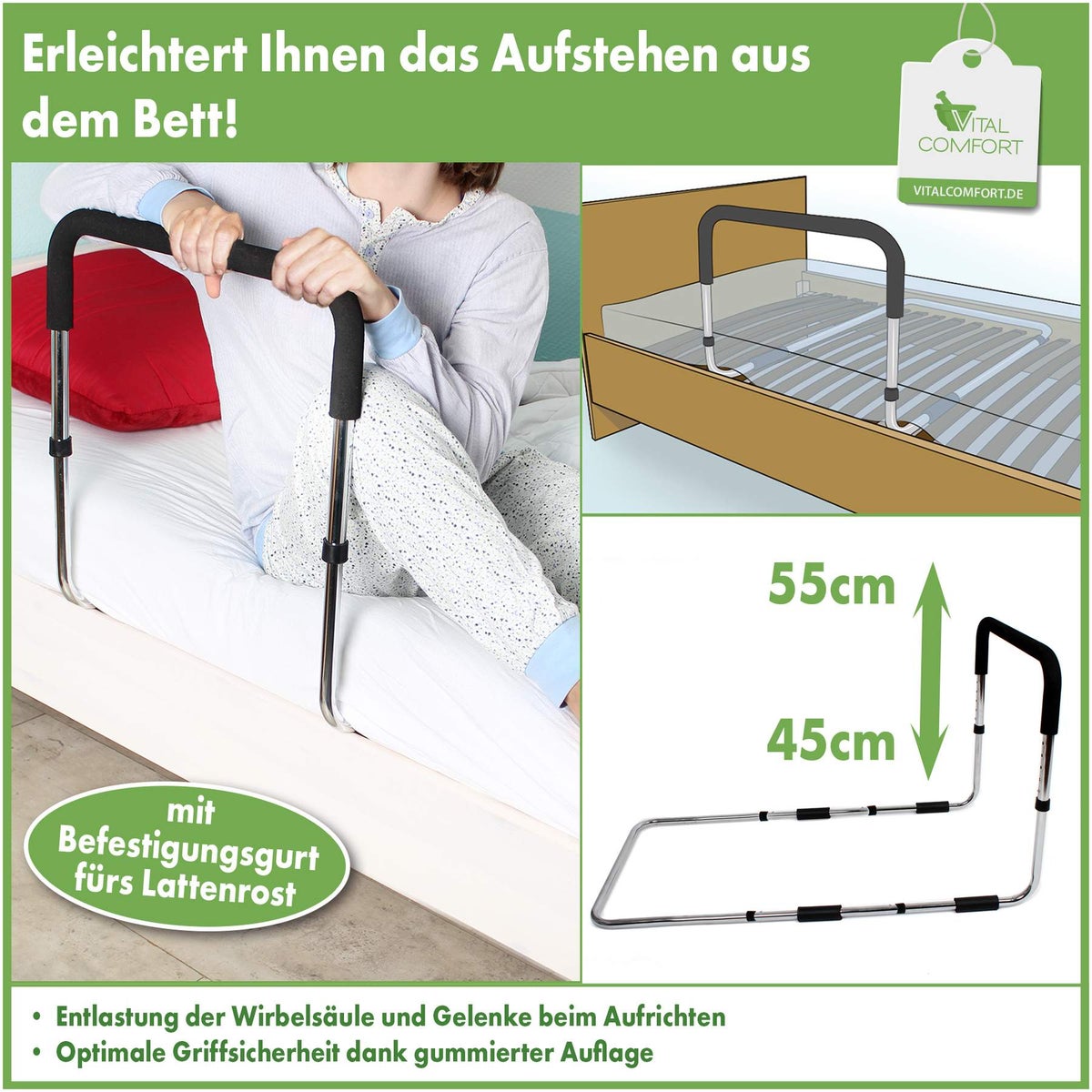 Vital Comfort Unterstützungs-Bettgriff, 1 Stück